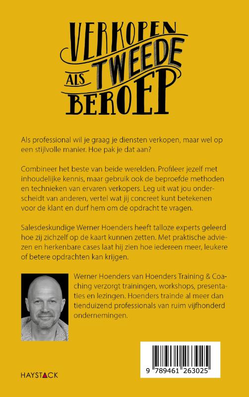 Achterkant van Verkopen als tweede beroep