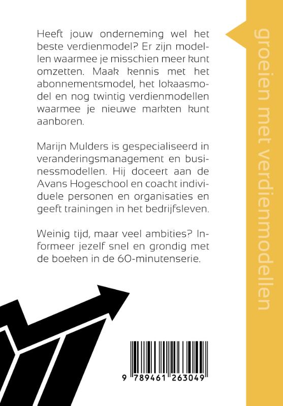 Achterkant van Groeien met verdienmodellen in 60 minuten