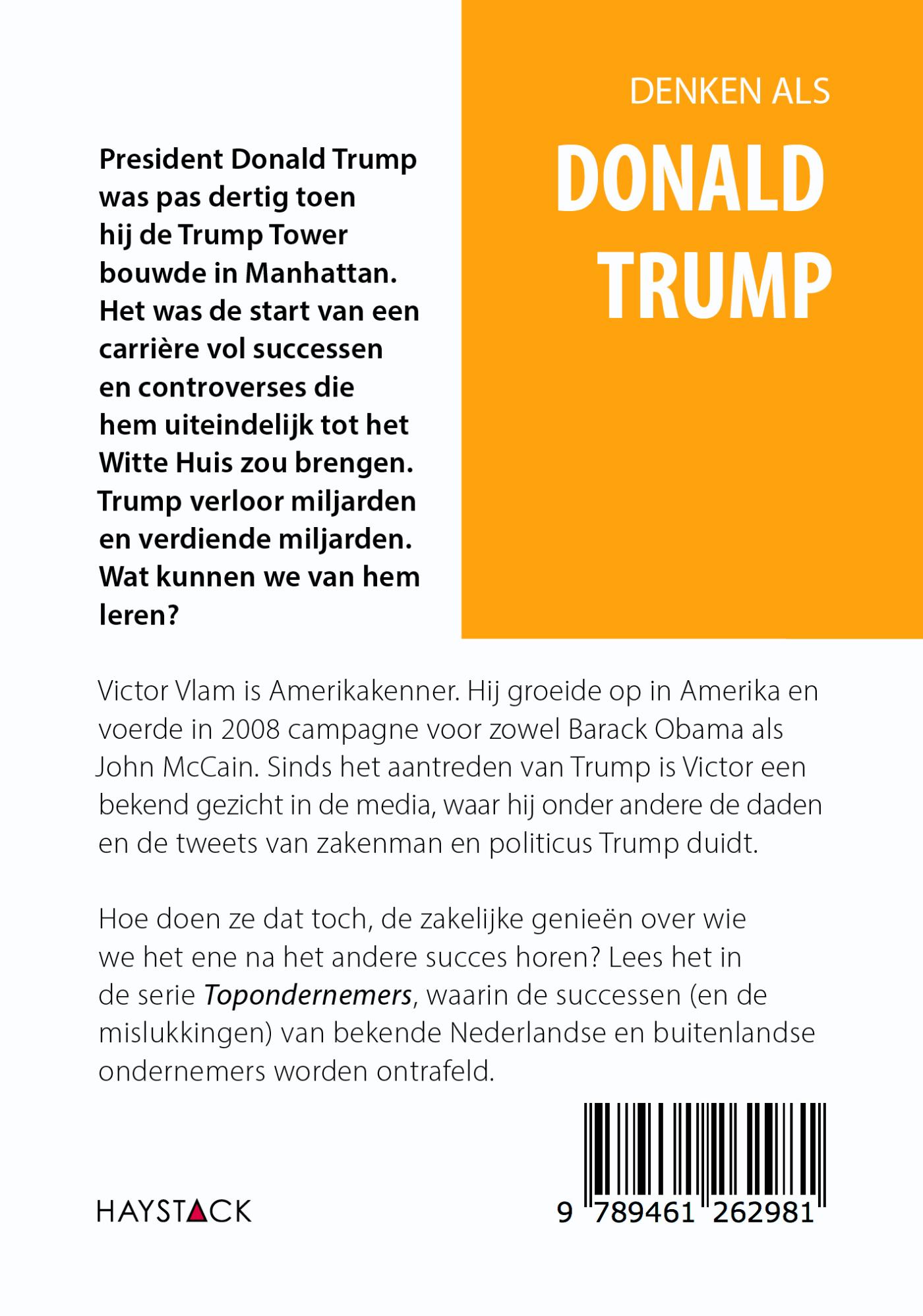 Achterkant van Denken als Donald Trump
