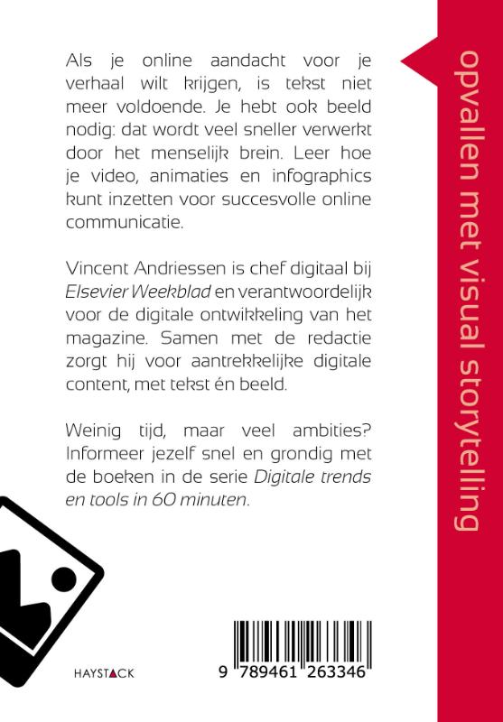 Achterkant van Opvallen met visual storytelling in 60 minuten
