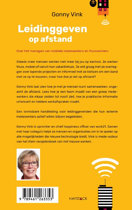 Achterkant van Leidinggeven op afstand