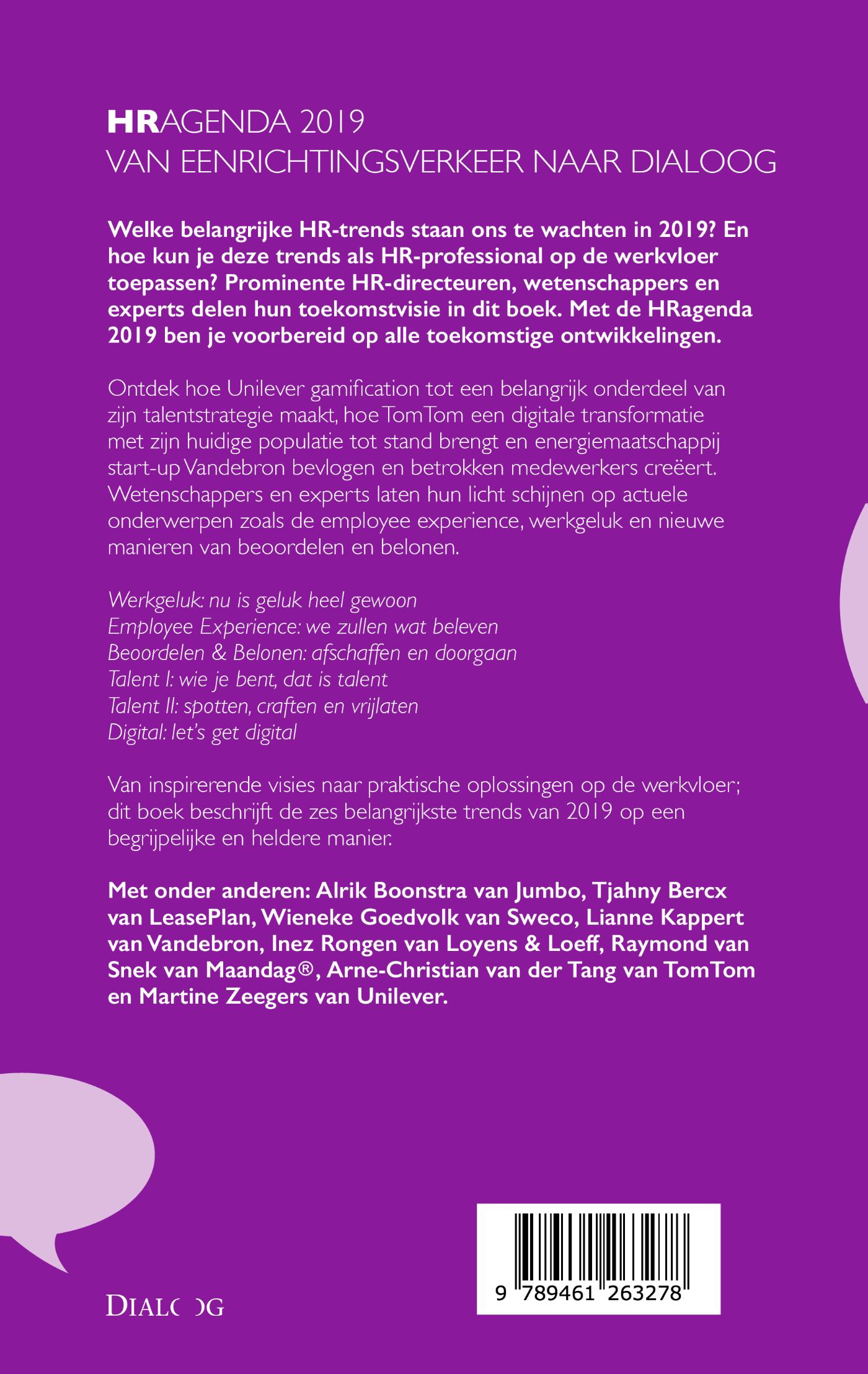 Achterkant van HRagenda 2019