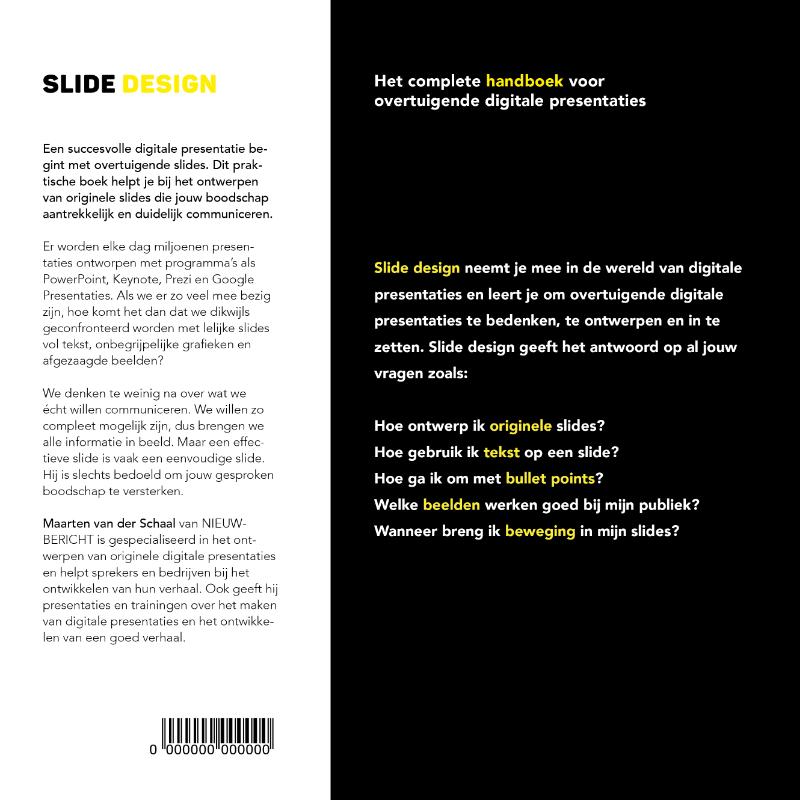 Achterkant van Slide design