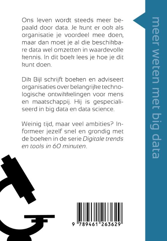 Achterkant van Meer weten met big data in 60 minuten