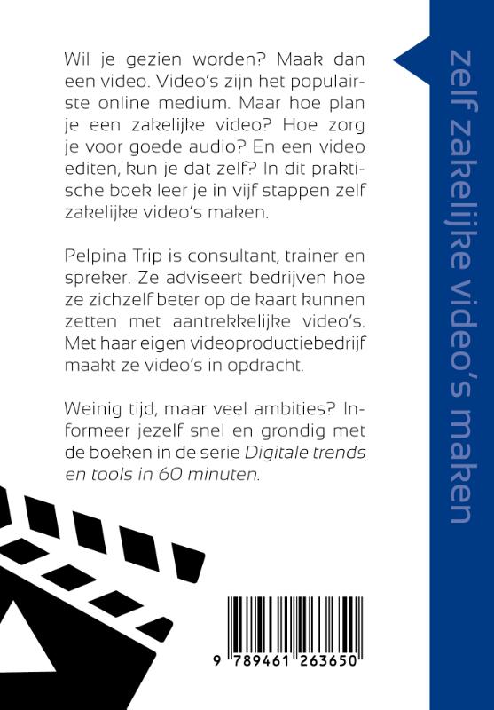 Achterkant van Zelf zakelijke video's maken in 60 minuten