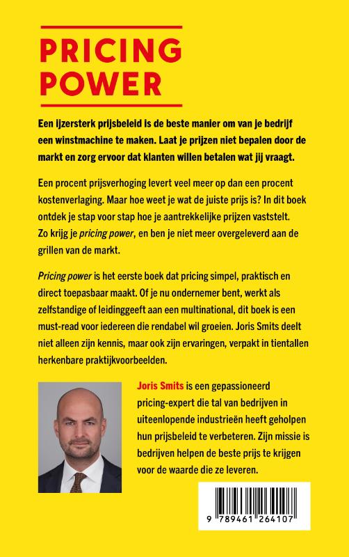 Achterkant van Pricing power