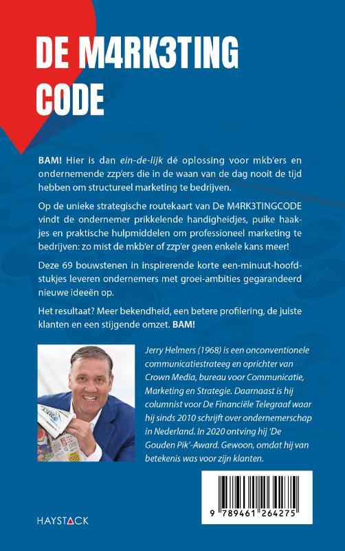 Achterkant van De marketingcode