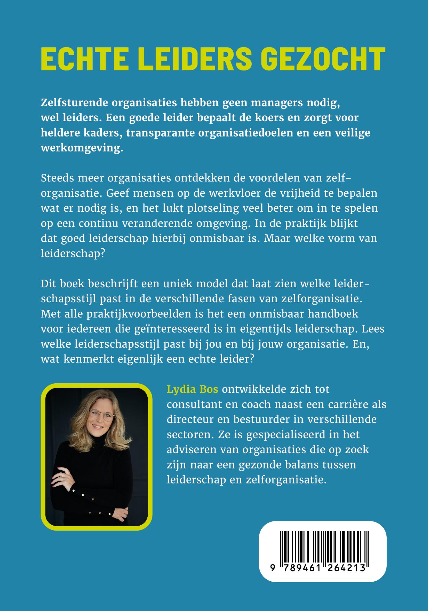Achterkant van Echte leiders gezocht