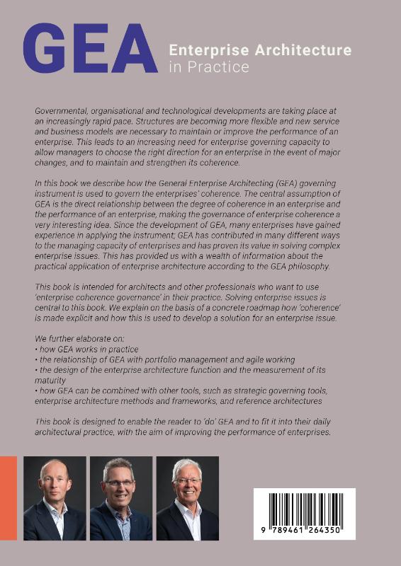 Achterkant van GEA Enterprise Architecture in Practice