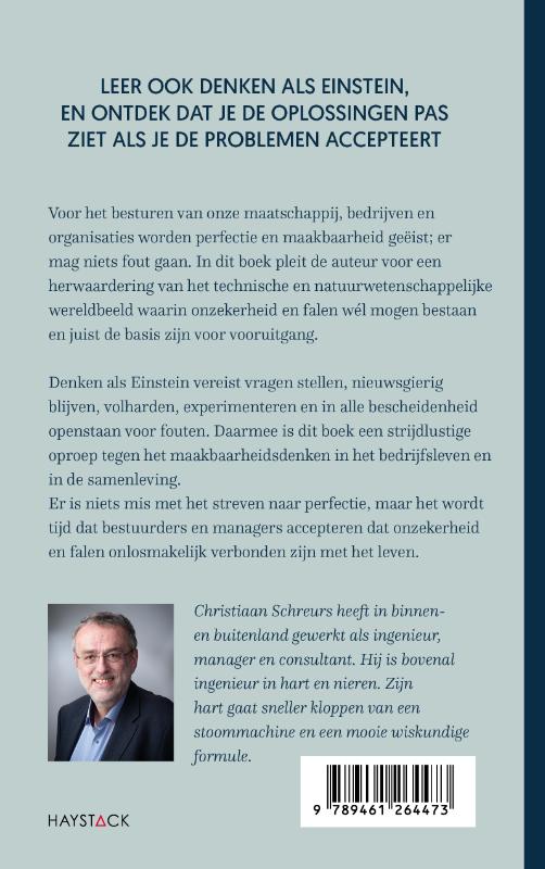 Achterkant van Denken als Einstein