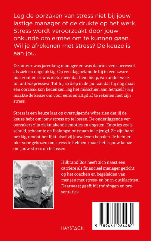 Achterkant van Stress is een keuze