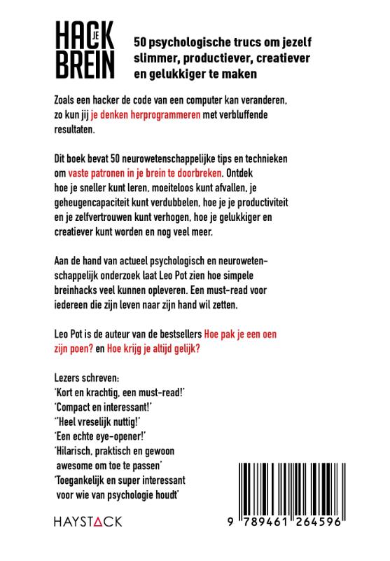 Achterkant van Hack je brein