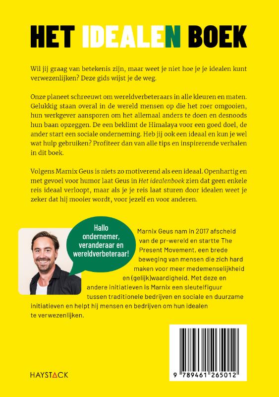 Achterkant van Het idealenboek