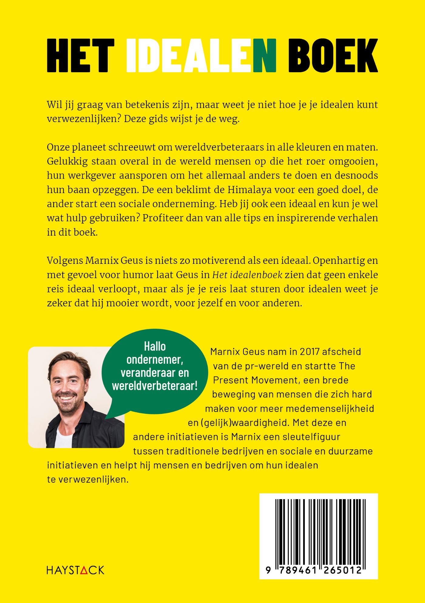 Achterkant van Het idealenboek
