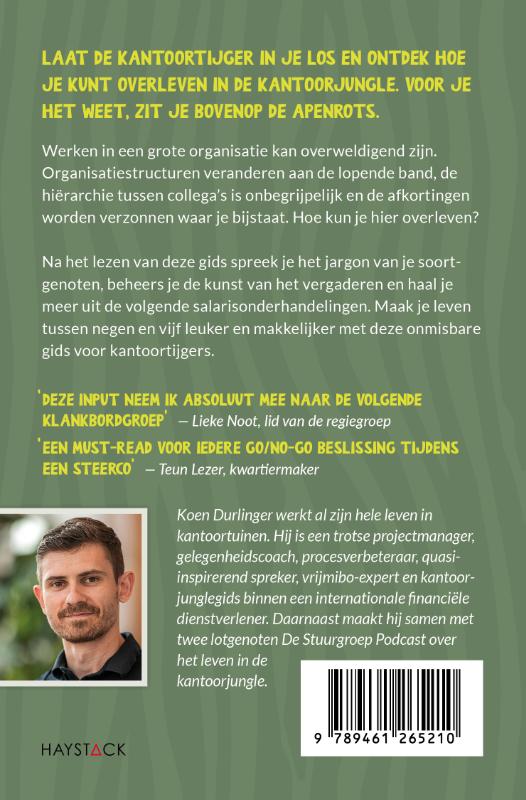 Achterkant van De survivalgids voor kantoortijgers