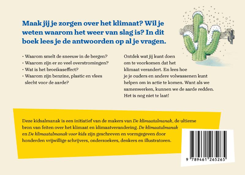 Achterkant van De klimaatalmanak voor kids