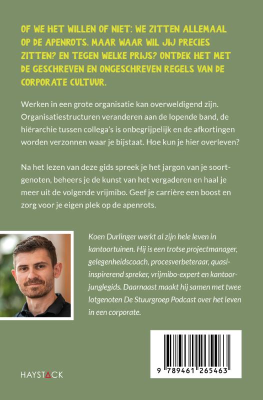 Achterkant van Overleven op de apenrots