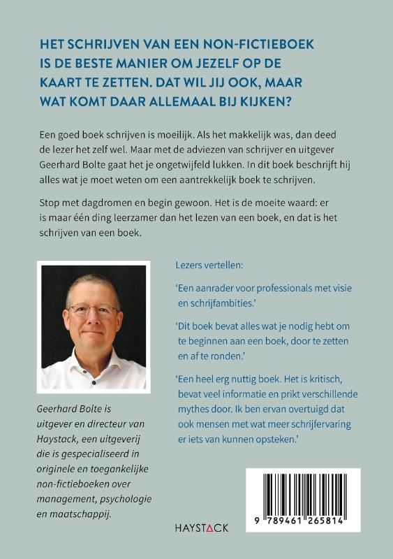 Achterkant van Waarom schrijf je geen boek?