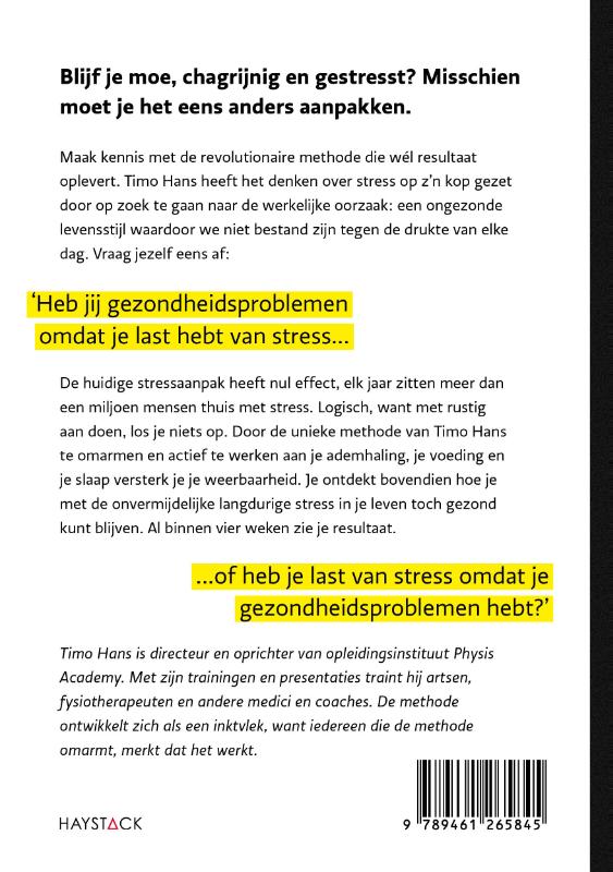 Achterkant van Stress is een kunst