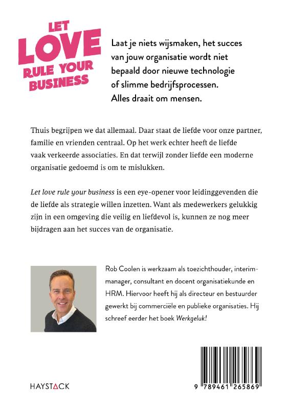 Achterkant van Let love rule your business