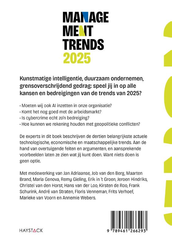 Achterkant van Managementtrends 2025