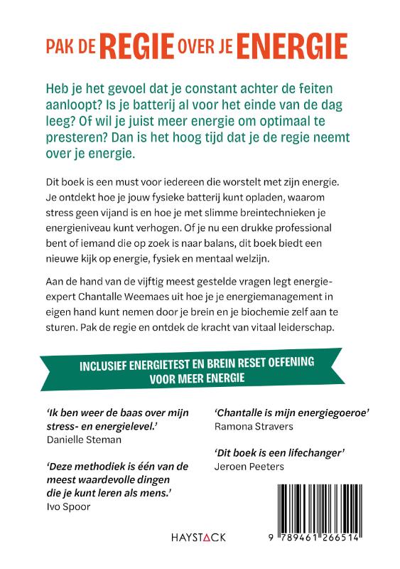 Achterkant van Pak de regie over je energie