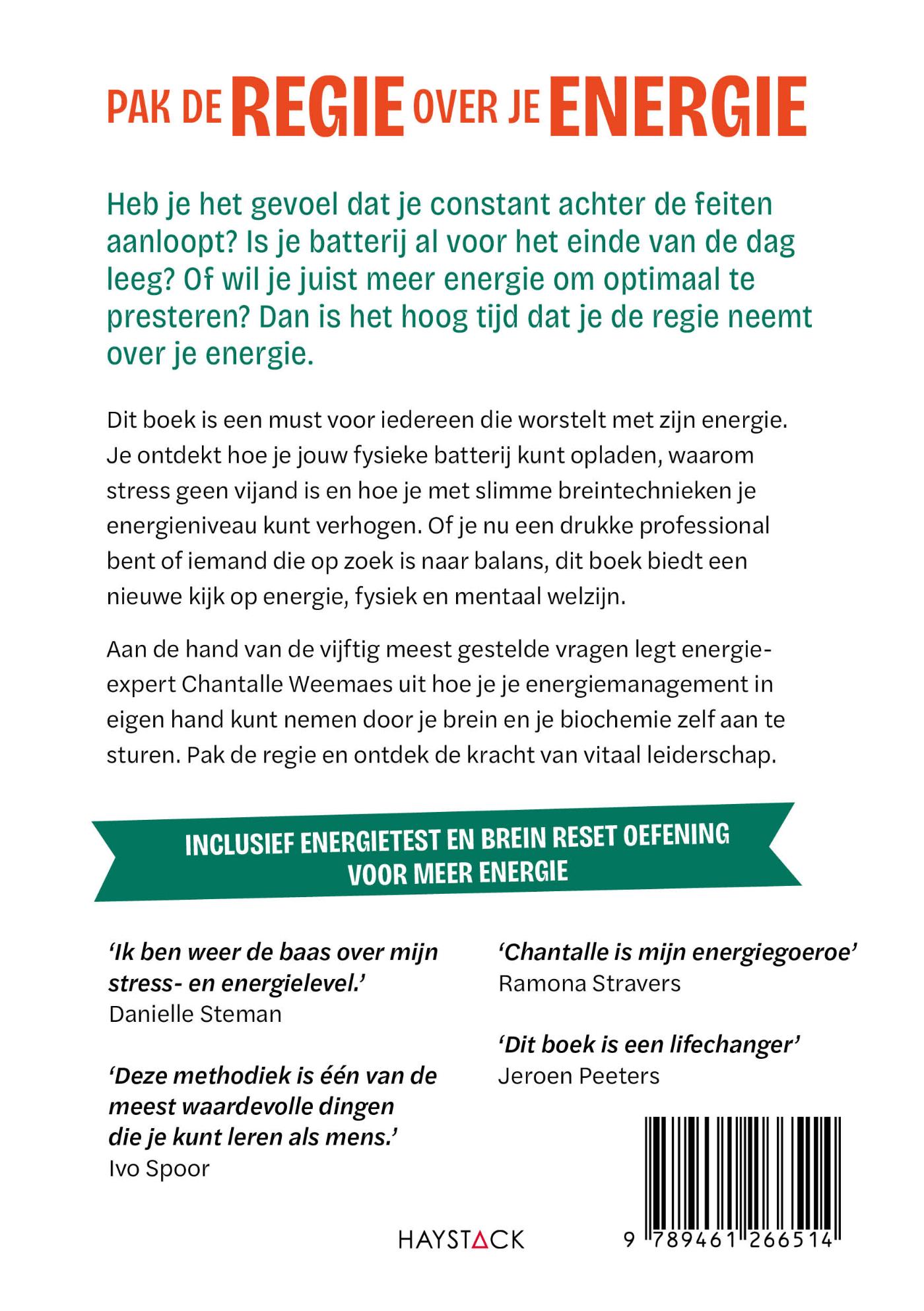 Achterkant van Pak de regie over je energie