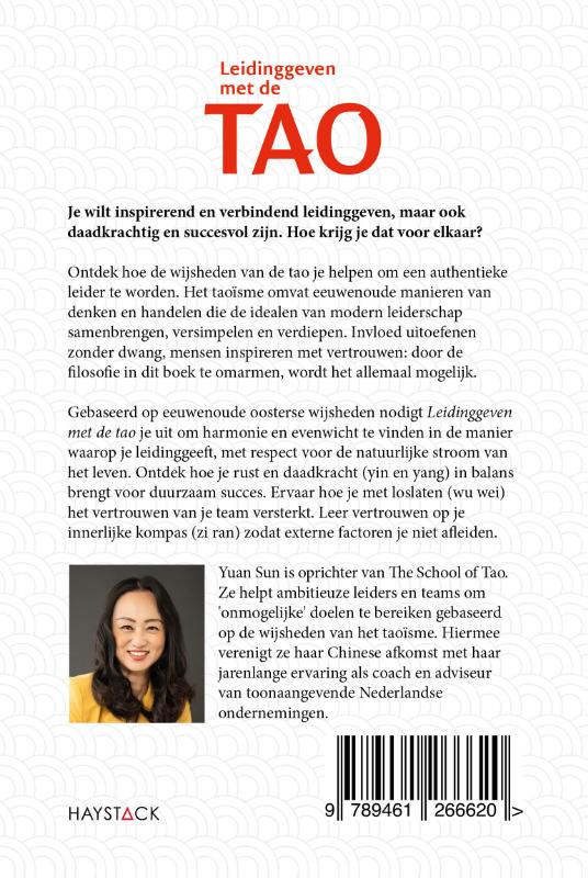 Achterkant van Leidinggeven met de tao