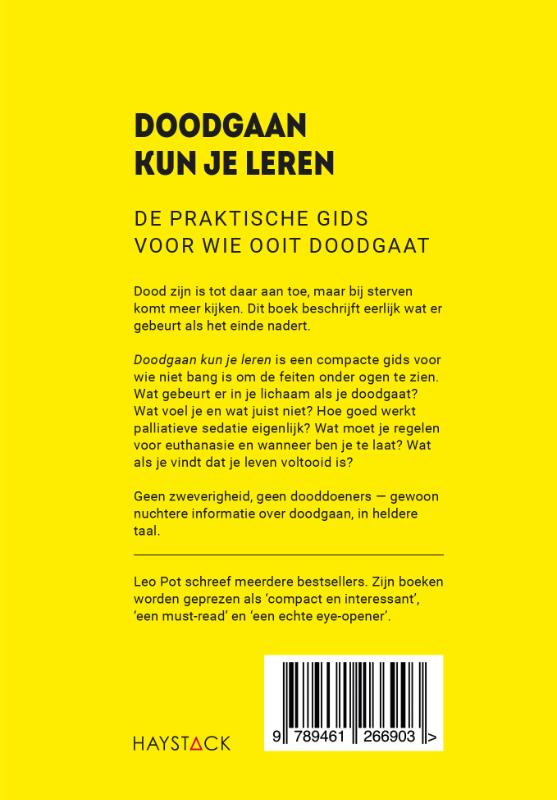 Achterkant van Doodgaan kun je leren