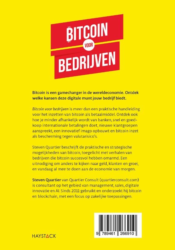 Achterkant van Bitcoin voor bedrijven