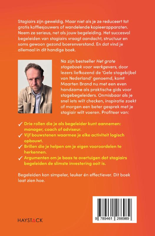 Achterkant van Het kleine stageboek voor begeleiders