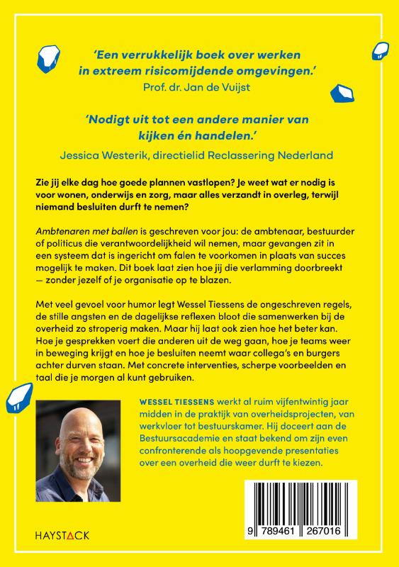 Achterkant van Ambtenaren met ballen
