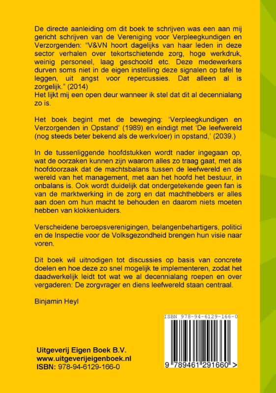 Achterkant van Verpleeghuisbewoners en hun leefwereld betalen de rekening
