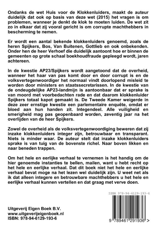 Achterkant van Klokkenluiders en de politiek