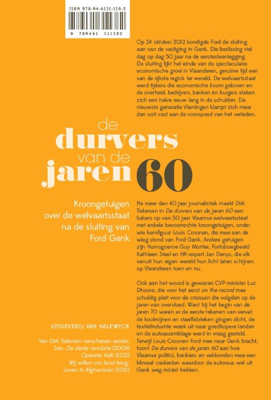 Achterkant van De durvers van de jaren 60