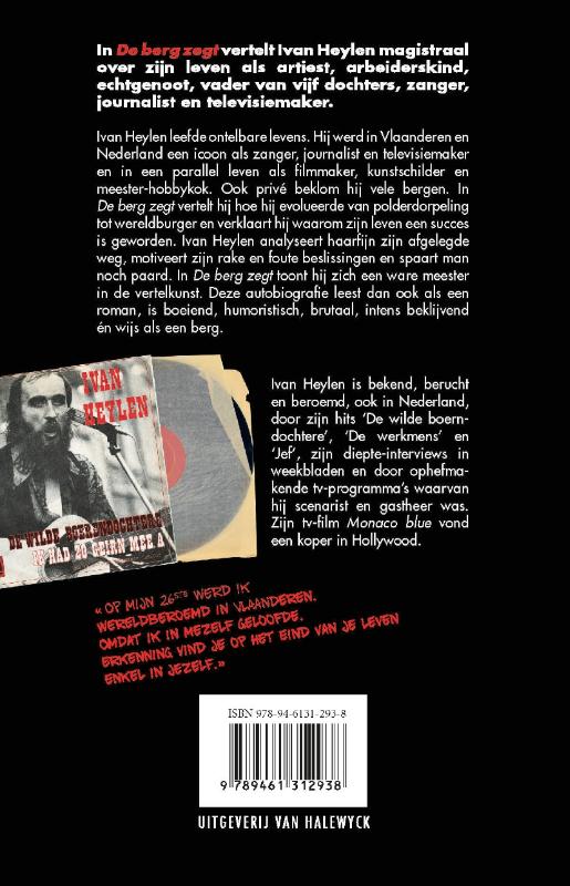 Achterkant van De berg zegt