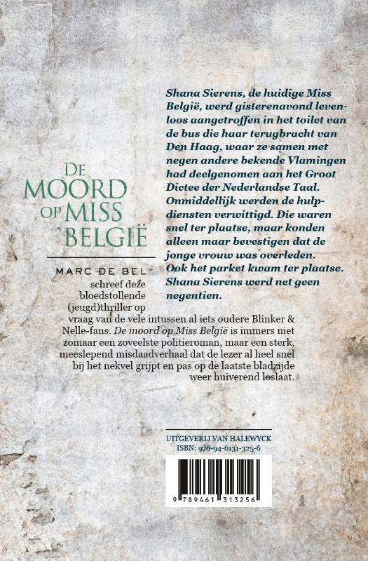 Achterkant van De moord op Miss Belgie