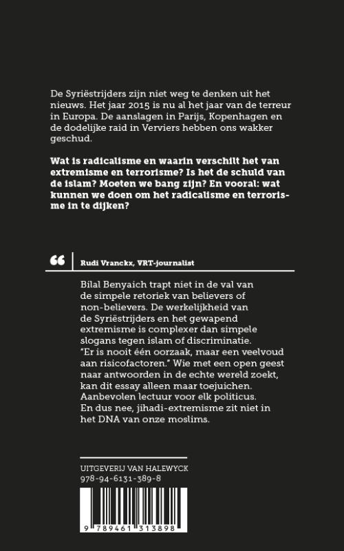 Achterkant van Racicalisme, extremisme, terrorisme