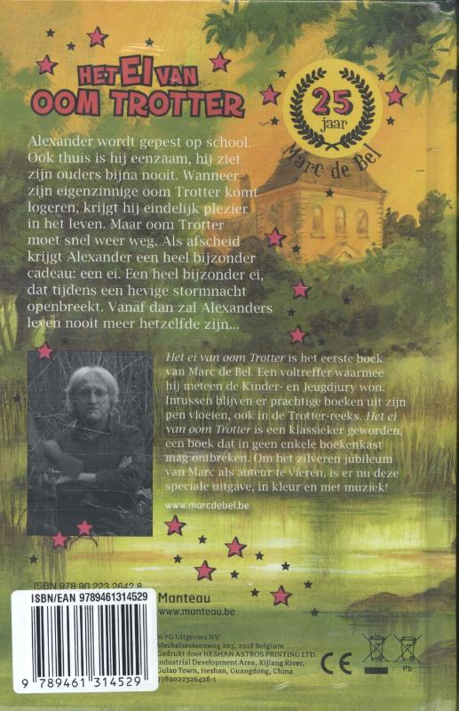 Achterkant van Het ei van Oom Trotter
