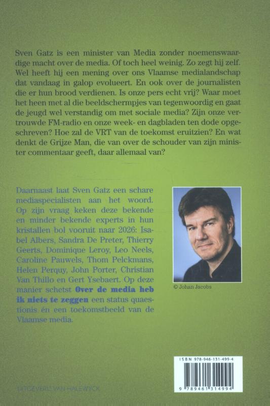 Achterkant van Over de media heb ik niets te zeggen