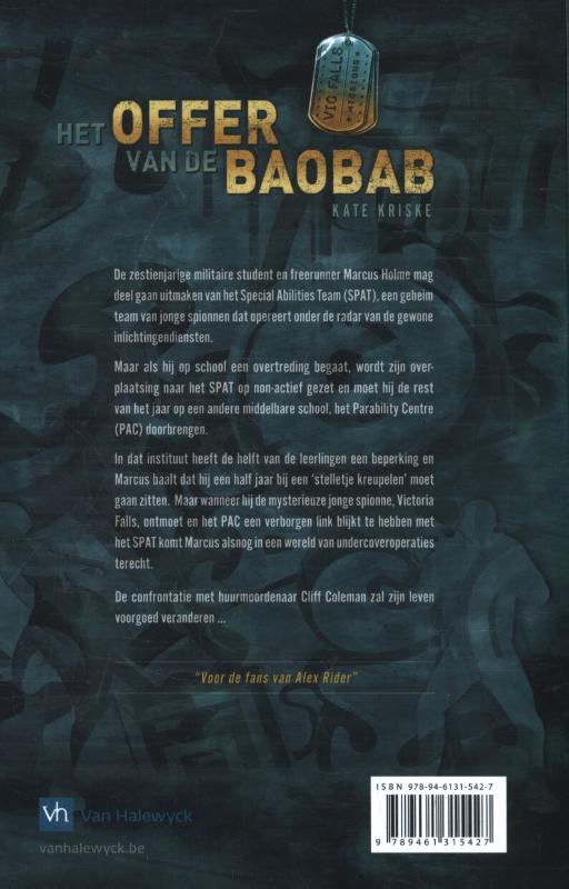 Achterkant van Het offer van de Baobab