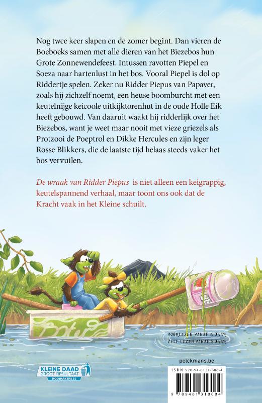 Achterkant van De wraak van ridder Piepus