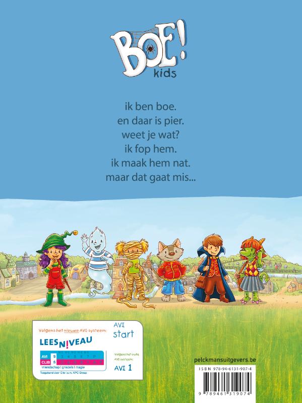 Achterkant van De mop van boe