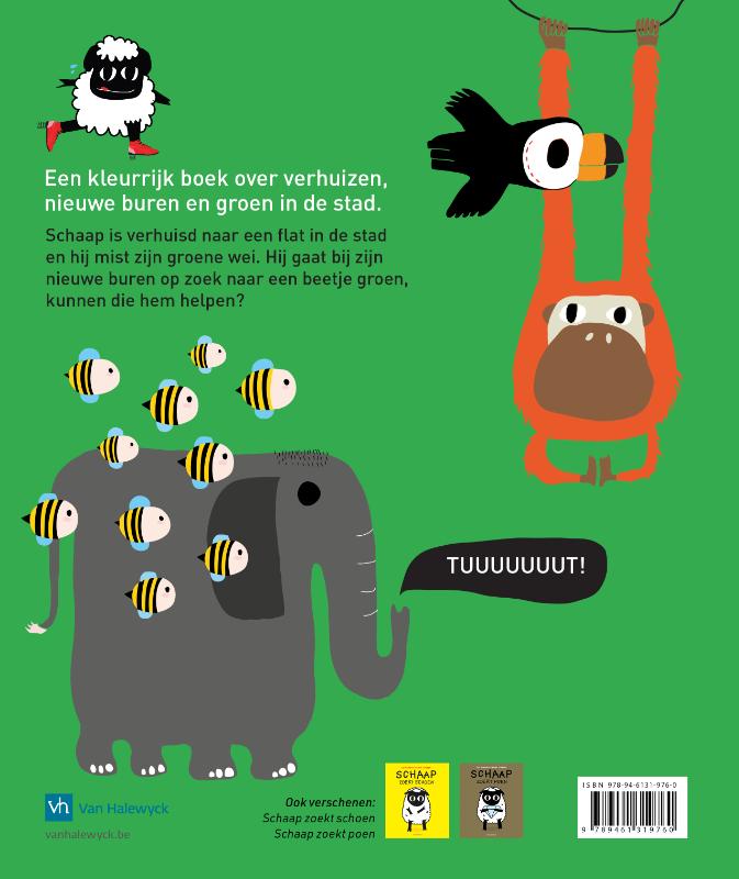 Achterkant van Schaap zoekt groen