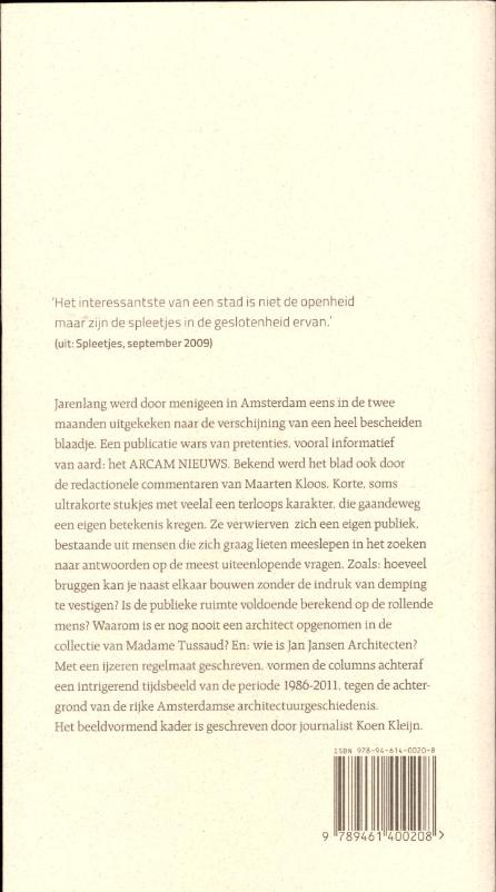 Achterkant van Jan Jansen architecten