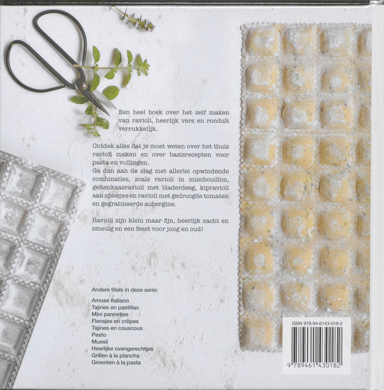 Achterkant van Ravioli hartig & zoet