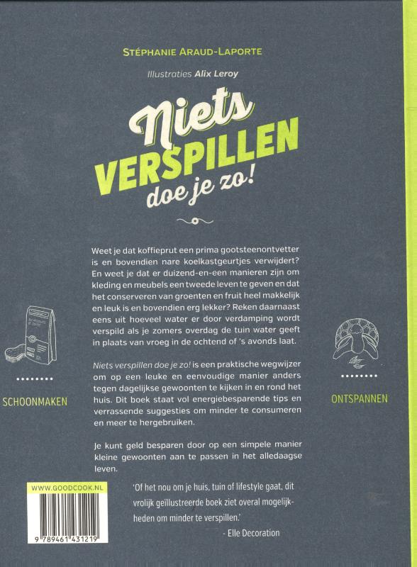 Achterkant van Niets verspillen doe je zo!
