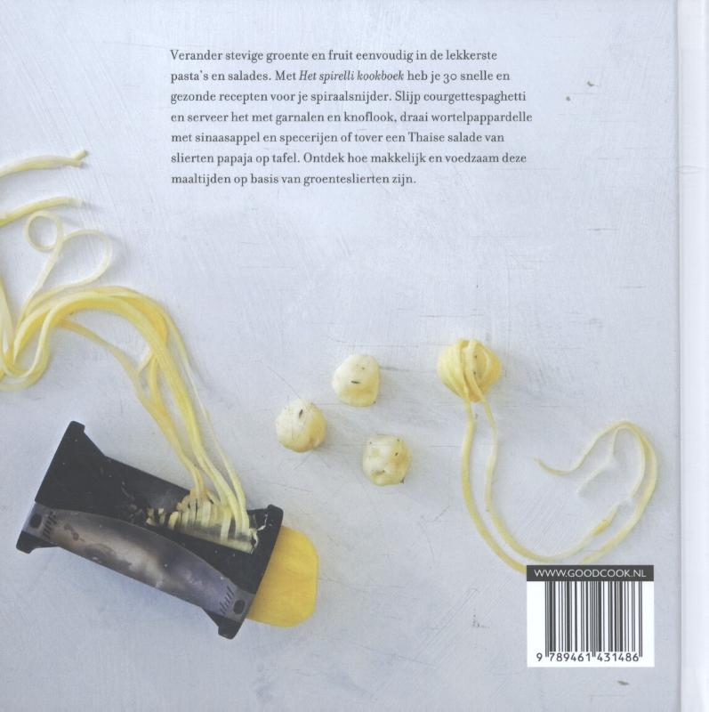 Achterkant van Het spirelli kookboek