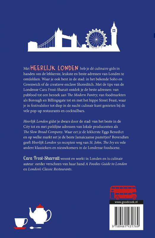 Achterkant van Heerlijk Londen