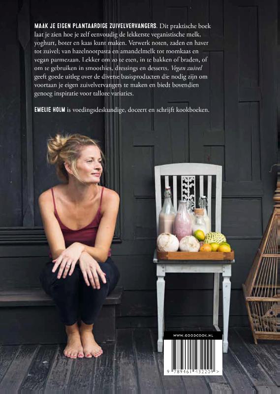 Achterkant van Vegan zuivel